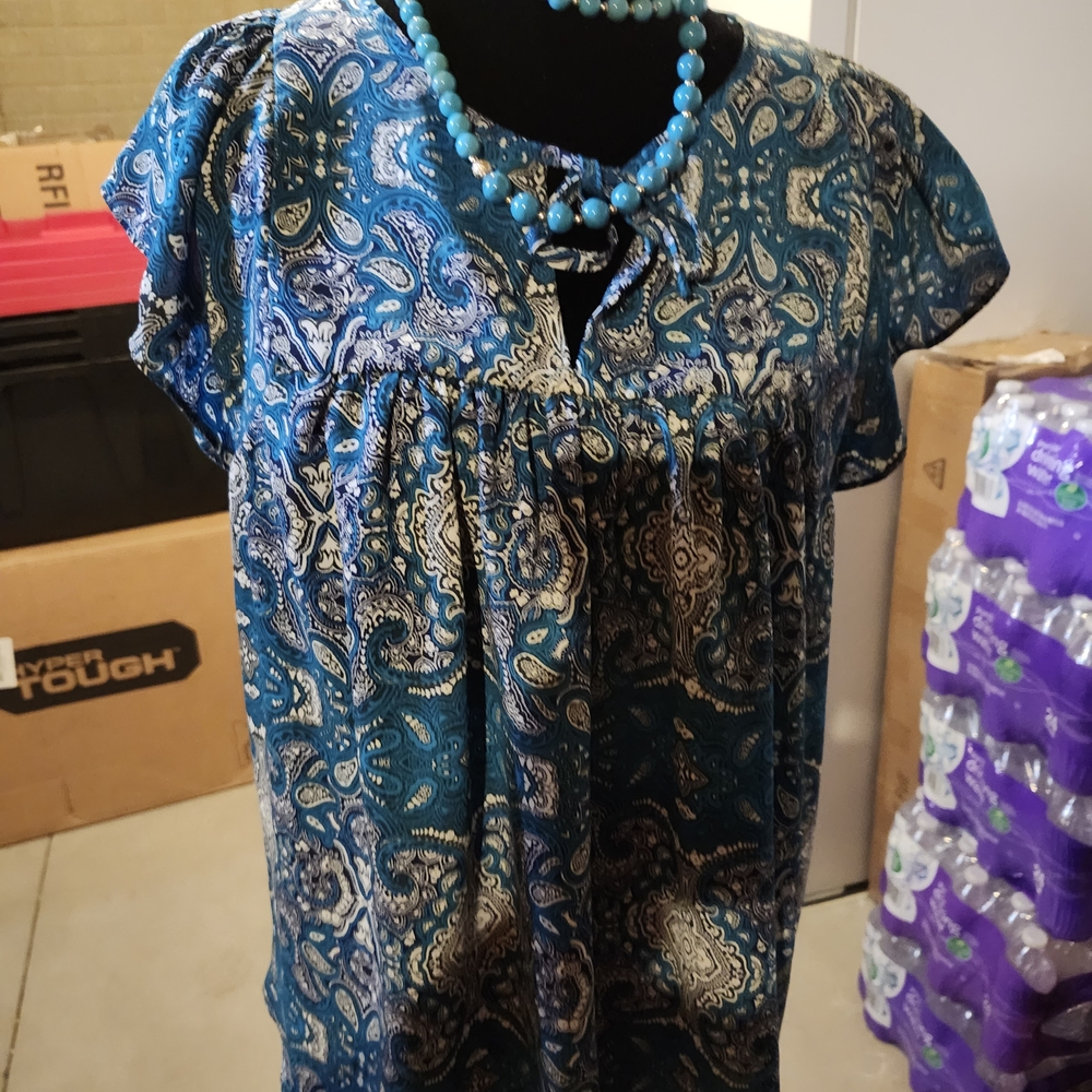 GAP Blue Paisley Women's Blouse